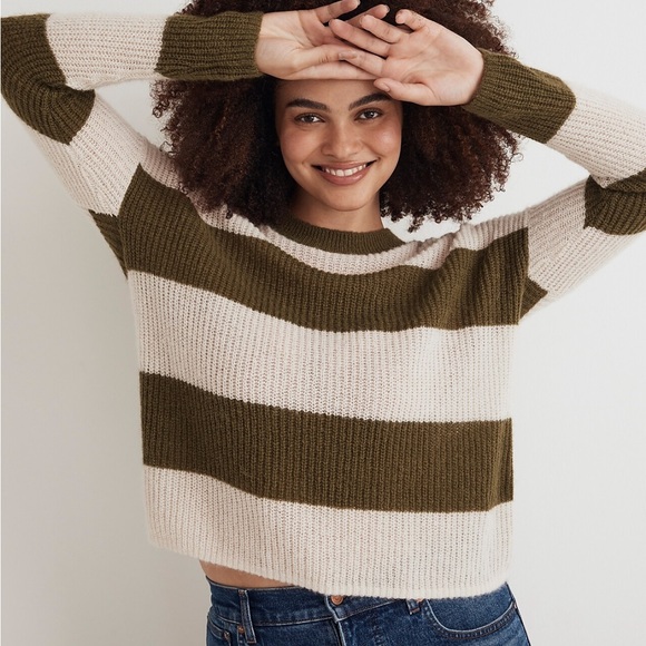 Madewell Sweaters - NWOT Madewell Ribbed Crewneck Sweater in Stripe